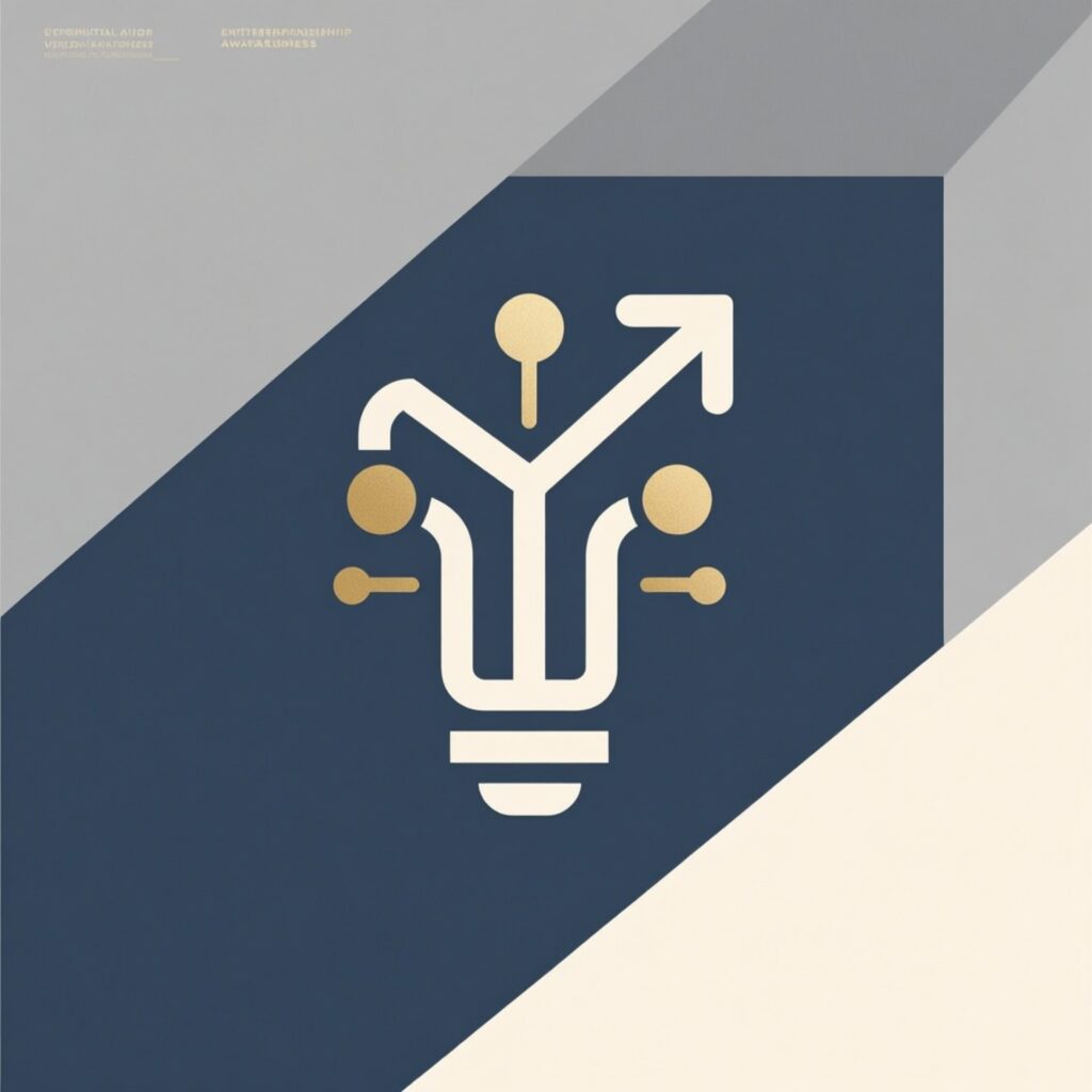 Model Version: lite | Model Category: General | Prompt: Minimalist graphic design for entrepreneurship awareness, abstract symbol representing growth and innovation, clean lines, muted professional color palette, centered composition, modern aesthetic, high resolution. | Enhanced Prompt: A minimalist graphic design poster focused on entrepreneurship awareness. The core element is an abstract symbol representing growth and innovation.
Visual elements: The abstract symbol is centered, composed of clean lines suggesting upward trajectory and interconnected ideas. The composition is perfectly centered, emphasizing balance and focus. The overall aesthetic is modern and sleek. Geometric shapes dominate the design, utilizing negative space effectively.
Color palette: Muted professional color palette consisting of slate gray, deep navy blue, soft cream, and subtle accents of muted gold.
Style: Minimalist graphic design, modern aesthetic, abstract symbolism.
Technical quality: High resolution, sharp lines, clean vector illustration, professional design quality, Ultra HD, 4K. Minimalist graphic design for entrepreneurship awareness, abstract symbol representing growth and innovation, clean lines, muted professional color palette, centered composition, modern aesthetic, high resolution.